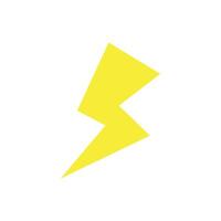 Lightning icon. Power energy symbol. Flat design style eps 10. Green energy sign. Bright colored simple icon illustration. Electrical symbol graphic design element vector