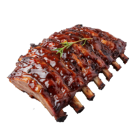 Barbecued pork ribs isolated on transparent background png