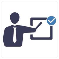 Training and mentor icon concept vector