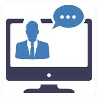 Online conversation and chat icon concept vector