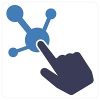 Interactive and sensor icon concept vector