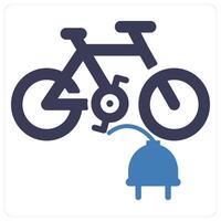 Electric Bicycle and bicycle icon concept vector
