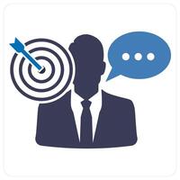 Business target and goal icon concept vector
