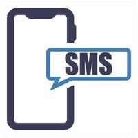 SMS and sms icon concept vector