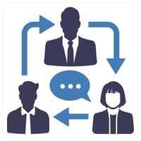 Business conversation and chatting icon concept vector