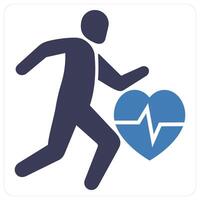 Exercise and running icon concept vector