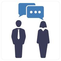 Discussion and conversation icon concept vector