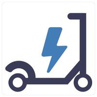 Electric Scooter and scooter icon concept vector