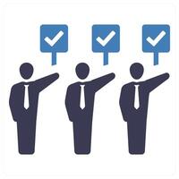Collective Action and office icon concept vector