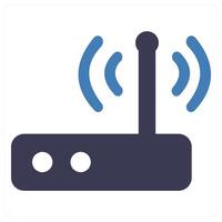 Router and wifi icon concept vector