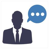 Thinking and discussion icon concept vector