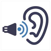 Active Listening and gossip icon concept vector