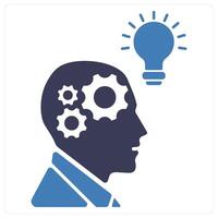 Critical Thinking and creative icon concept vector