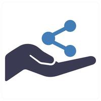 Sharing and help icon concept vector