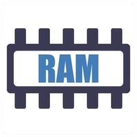 RAM and chip icon concept vector