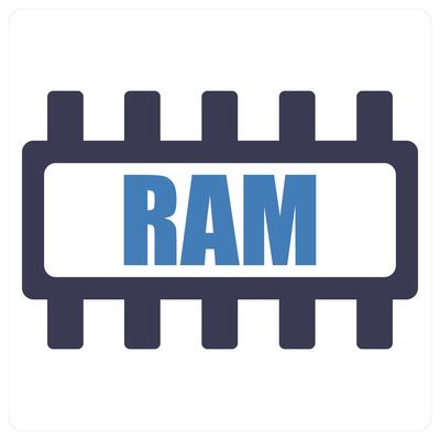 RAM and chip icon concept