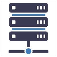 Server and database icon concept vector