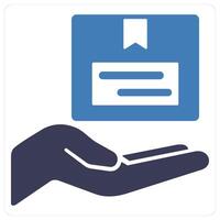 Collect Parcel and logistics icon concept vector