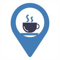 Coffee Shop Location and gps icon concept vector