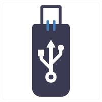 USB and drive icon concept vector
