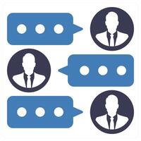 Group Chat and conversation icon concept vector