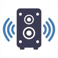 Speaker and sound icon concept vector