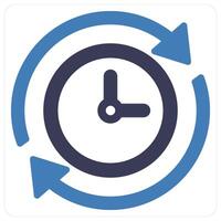 Time and alarm icon concept vector