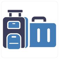 Suitcase and baggage icon concept vector