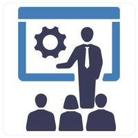 Presentation and meeting icon concept vector