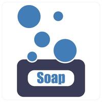 Soap and cleaning icon concept vector