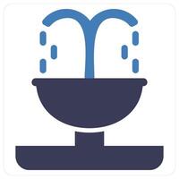 Fountain and waterfall icon concept vector