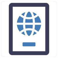 Passport and identity icon concept vector
