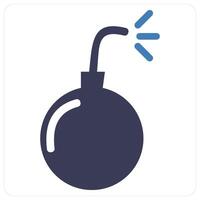 Bomb and explosion icon concept vector