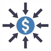 Fundraising and funds icon concept vector