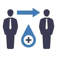 Blood Donation and donate icon concept vector