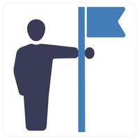 Flag and destination icon concept vector