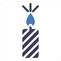 Candle and light icon concept vector