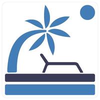 Beach and holiday icon concept vector