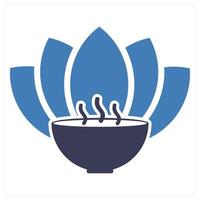 SPA andf flora icon concept vector