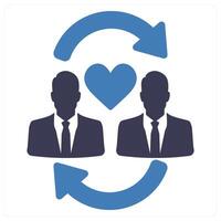 Empathy and care icon concept vector