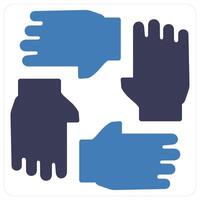 Collaboration and meeting icon concept vector
