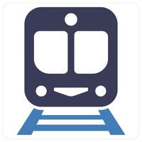 Train and vehicle icon concept vector