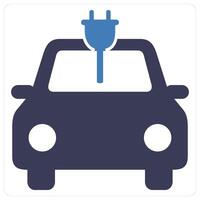 Electric Car and vehicle icon concept vector