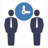 Meeting Time and meeting icon concept vector