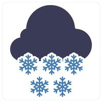 Snowfall and snowflake icon concept vector