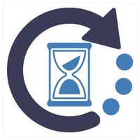 Waiting and time icon concept vector
