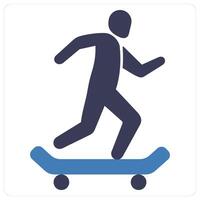 Skate board and skate icon concept vector