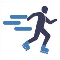 Roller skating and skate icon concept vector