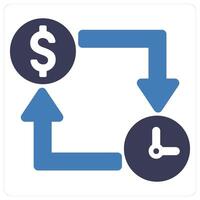 Time Is Money icon concept vector