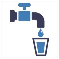 Save Water and conserve icon concept vector